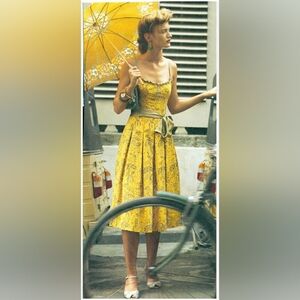 RARE Anthropologie NWT Yoana Baraschi Climbing Ivy Dress Retro 50s Style Sz 10